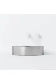 Steinberg 442 Stainless Steel Countertop Washbasin ø 400 x 110mm Brushed Steel