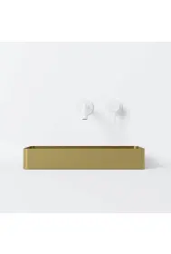 Steinberg 442 Stainless Steel Countertop Washbasin 600mm x 400mm Brushed Gold