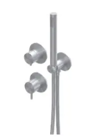 AMA RHEA Built-in mixer for bathtub in stainless steel