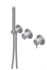 AMA RHEA  Built-in mixer for bathtub in stainless steel