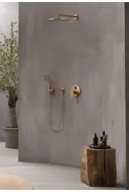 Complete shower system hs Genesis Brushed Bronze