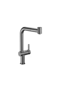 KWC Μπαταρία Κουζίνας BEVO E με αποσπώμενο ντουσάκι 2 ροών Brushed Graphite