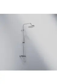 Steinberg Series 340 shower set complete with thermostatic fitting Chrome