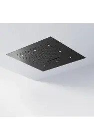 Κεφαλή Nτους Οροφής Sensual Rain 3 ροών με φωτισμό LED  80x80cm Black Matt